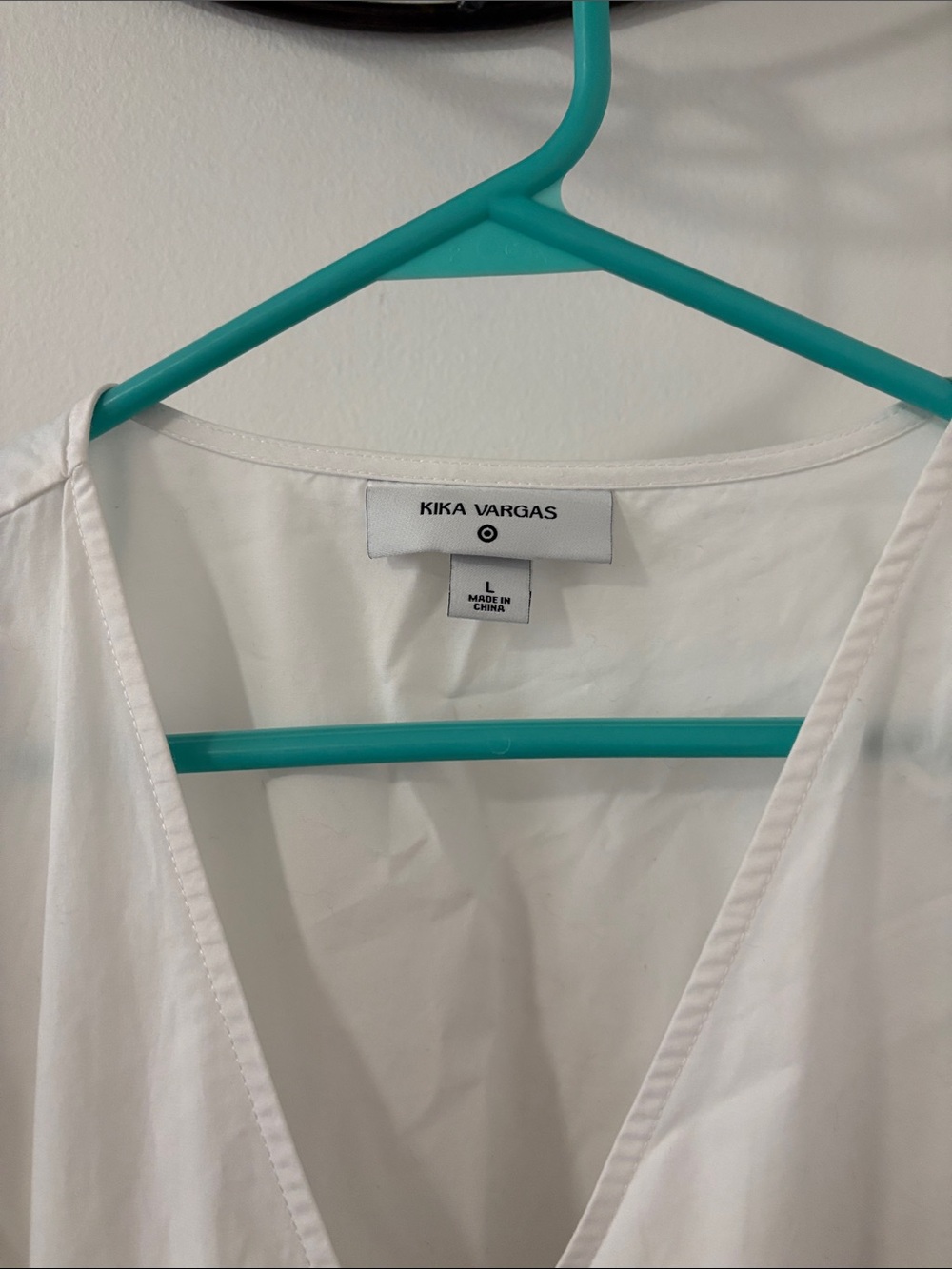 Kika Vargas White V-Neck Top